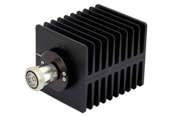 PE6137 - High Power 100 Watts RF Load Up To 2 GHz With 7/16 DIN Female Input Square Body Black Anodized Aluminum Heatsink