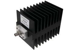 PE6166 - Medium Power 50 Watts RF Load Up To 4 GHz With SMA Male Input Square Body Black Anodized Aluminum Heatsink