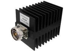 PE6169 - Medium Power 50 Watts RF Load Up To 4 GHz With 7/16 DIN Male Input Square Body Black Anodized Aluminum Heatsink