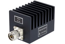 PE6188 - 50 Watt RF Load Up to 4 GHz With N Male Input Square Body Black Anodized Aluminum Heatsink