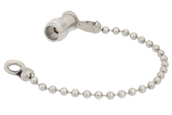 PE6195 - 2.4mm Female Shorting Dust Cap With 3.5 Inch Chain
