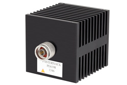 PE6198 - 50 Watt RF Load Up to 18 GHz With N Male Input Square Body Black Anodized Aluminum Heatsink