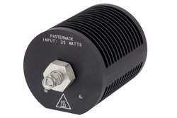 PE6203 - 25 Watt RF Load Up To 18 GHz With SMA Male Input Round Body Black Anodized Aluminum Heatsink