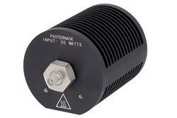 PE6204 - 25 Watt RF Load Up To 18 GHz With SMA Female Input Round Body Black Anodized Aluminum Heatsink