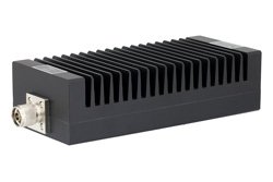 PE6230 - High Power 200 Watt RF Load Up to 3 GHz with N Male High Power Black Anodized Aluminum Heatsink