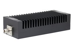 PE6231 - High Power 200 Watt RF Load Up to 3 GHz With N Female Input High Power Black Anodized Aluminum Heatsink
