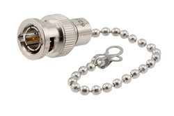 PE6253C - 2 Watt 75ohm BNC plug termination with chain 2GHz VSWR1.2