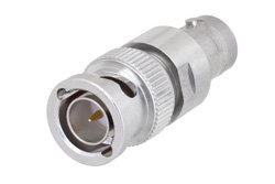 PE6TR001 - 2 Watt Feed-Thru Load Up to 1,000 MHz with 75 Ohm BNC Male to Female Tri-Metal Plated Brass