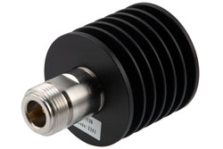 PE6TR1139 - 10 Watt RF Load (Termination) Up to 12.4 GHz With N Female Input Black Anodized Aluminum Body