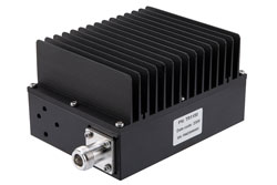 PE6TR1150 - Low PIM 50 Watt RF Load 0.4 GHz to 6 GHz with N-type Female Black Anodized Aluminum