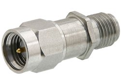PE7001-12 - 12 dB Fixed Attenuator, SMA Male to SMA Female Passivated Stainless Steel Body Rated to 2 Watts Up to 3 GHz