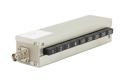 PE7008-5 - 0 to 102 dB Push Button Step Attenuator, BNC Female To BNC Female With 1 dB Step Rated To 1 Watt Up To 750 MHz
