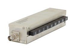 PE7008-6 - 0 to 82.5 dB Push Button Step Attenuator, BNC Female To BNC Female With 0.5 dB Step Rated To 1 Watt Up To 750 MHz