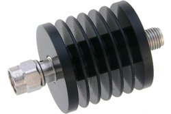 PE7016-2 - 2 dB Fixed Attenuator, SMA Male to SMA Female Black Anodized Aluminum Heatsink Body Rated to 10 Watts Up to 18 GHz