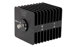 PE7018-20 - 20 dB Fixed Attenuator, SMA Male to SMA Female Black Anodized Aluminum Heatsink Body Rated to 25 Watts Up to 18 GHz