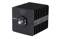 PE7018-30 - 30 dB Fixed Attenuator, SMA Male to SMA Female Black Anodized Aluminum Heatsink Body Rated to 25 Watts Up to 18 GHz