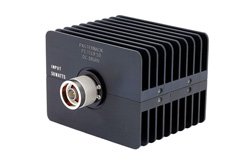 PE7019-10 - 10 dB Fixed Attenuator, N Male to N Female Directional Black Anodized Aluminum Heatsink Body Rated to 50 Watts Up to 18 GHz