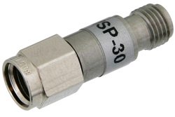 PE7024/SP-30 - 30 dB Fixed Attenuator, 2.92mm Male To 2.92mm Female Stainless Steel Body Rated To 2 Watts Up To 26.5 GHz