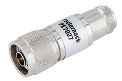 PE7027 - 50 Ohm N Male to 75 Ohm N Female Matching Pad Operating from DC to 2 GHz RoHS Compliant