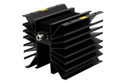 PE7031-6 - 6 dB Fixed Attenuator, N Male to N Female Directional Black Anodized Aluminum Heatsink Body Rated to 300 Watts Up to 1,000 MHz