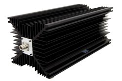 PE7032-30 - 30 dB Fixed Attenuator, N Male To N Female Directional Black Anodized Aluminum Heatsink Body Rated To 500 Watts Up To 1000 MHz
