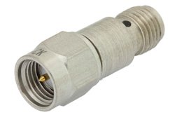 PE7045-12 - 12 dB Fixed Attenuator, SMA Male to SMA Female Passivated Stainless Steel Body Rated to 2 Watts Up to 12.4 GHz