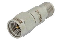 PE7046-3 - 3 dB Fixed Attenuator, 2.92mm Male to 2.92mm Female Passivated Stainless Steel Body Rated to 0.5 Watts Up to 40 GHz
