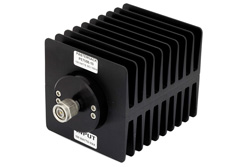 PE7056-10 - 10 dB Fixed Attenuator, TNC Male to TNC Female Directional Black Anodized Aluminum Heatsink Body Rated to 100 Watts Up to 1.5 GHz