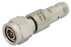 PE7063-6 - 6 dB DC Bias Attenuator, TNC Male to TNC Female Passivated Stainless Steel Body Rated to 2 Watts from 500 MHz to 2 GHz