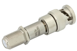 PE7066 - 50 Ohm BNC Male to 75 Ohm F Female Matching Pad Operating from DC to 3 GHz RoHS Compliant