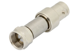 PE7068 - 50 Ohm BNC Female to 75 Ohm F Male Matching Pad Operating from DC to 3 GHz RoHS Compliant