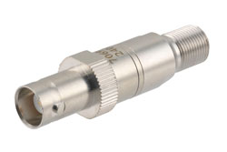 PE7069A - 50 Ohm BNC Female to 75 Ohm F Female Matching Pad Operating from DC to 3 GHz