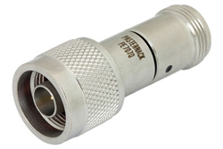 PE7070 - 50 Ohm N Male to 75 Ohm N Female Matching Pad Operating from DC to 3 GHz RoHS Compliant