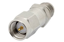 PE7087-0 - 0 dB Fixed Attenuator, SMA Male to SMA Female Passivated Stainless Steel Body Rated to 2 Watts Up to 26 GHz