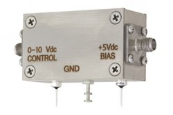 PE70A1031 - Voltage Variable PIN Diode Attenuator, 0 to 20 dB, 50 MHz to 2.2 GHz, Rated to 10 dBm, SMA, Solder Pin Control