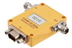 PE70A5015 - 1 MHz to 43.5 GHz Absorptive Digital Control Attenuator, 31.5 dB, 6 Bits, 0.5 dB Step Size, Field Replaceable 2.92mm