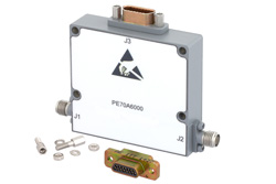 PE70A6000 - 60 dB With 10 Bit Programmable TTL Controlled Attenuator, SMA Female To SMA Female, 0.06 dB Steps From 500 MHz To 18 GHz