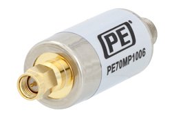 PE70MP1006 - 50 Ohm SMA Male to 75 Ohm F Female Matching Pad Operating From 0.009 MHz to 3 GHz RoHS Compliant