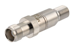 PE70MP1110 - 50 Ohm TNC Female to 75 Ohm F Female Matching Pad Operating from DC to 3 GHz