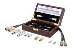 PE70MP5000 - 75 Ohm Type F Test and Measurement Kit with SOLT Calibration Components, N Male to F Male Armored Test Cables and Precision Accessories