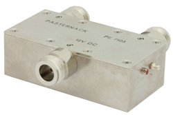 PE7103 - 75 Ohm A/B Coaxial Electromechanical Relay Switch, DC to 1,000 MHz, 5W, 12V, N