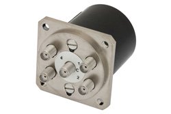 PE7158 - SP4T Electromechanical Relay Normally Open Switch, DC to 18 GHz, up to 85W, 28V, SMA