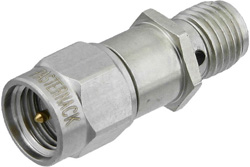 PE7161-7 - 7 dB Fixed Attenuator, SMA Male to SMA Female Brass Tri-Metal Body Rated to 1 Watt Up to 2 GHz