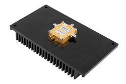 PE71S1106 - Reflective SPDT GaN High Power PIN Diode Switch Operating from DC to 12 GHz Up to 25 Watts (+44 dBm), 100ns and SMA with Heatsink