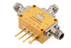PE71S1113 - Absorptive SPDT Ultra-Wideband SPDT PIN Diode Switch Operating 100 MHz to 50 GHz, Up to 23 dBm, 50 nsec and 2.4mm