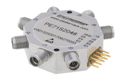 PE71S2046 - Absorptive SP6T PIN Diode Switch Operating From 100 MHz to 20 GHz Up to 0.5 Watts (+27 dBm) and SMA