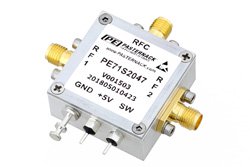 PE71S2047 - SPDT PIN Diode Switch Operating from 30 MHz to 530 MHz Up to 5 Watts (+37 dBm) and SMA