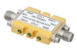 PE71S5001 - 65 dB High Isolation SPST PIN Diode Switch DC to 20 GHz, 6 dB Insertion Loss with SMA
