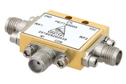 PE71S5005 - 65 dB High Isolation SPDT PIN Diode Switch DC to 18 GHz, 3 dB Insertion Loss with SMA