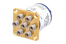 PE71S6089 - SP6T Electromechanical Relay Latching Switch, DC to 40 GHz, up to 35W, 28V Global Reset, 2.92mm